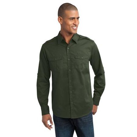 Port Authority ®  Stain-Resistant Roll Sleeve Twill Shirt. S649